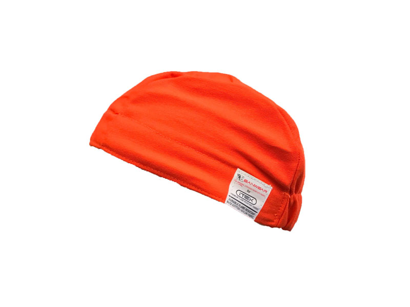 6522-HV-FR  Beanie Hi-Viz Orange, Fire Retardant